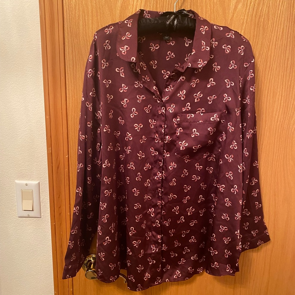 New without tags! Ann Taylor factory intimates large purple bow pajama set